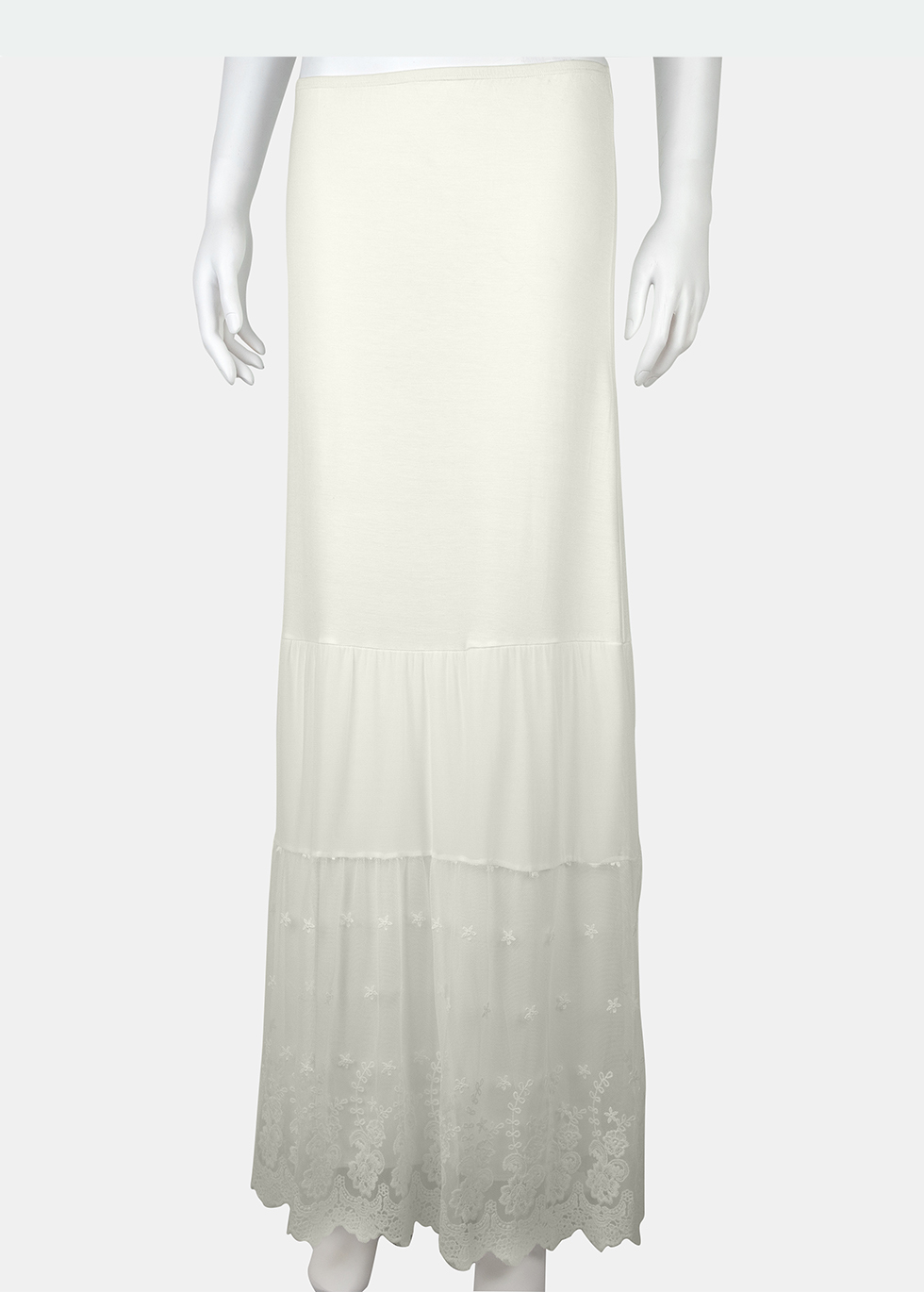 MAXI Length Skirt Extender with Chiffon Lace metalika - Main Image