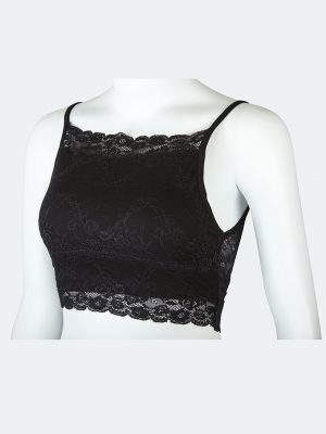 Spaghetti Strap Half Tank Lace Top