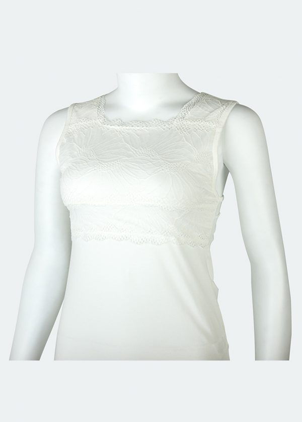 Tank Top with Wide Strip of Lace