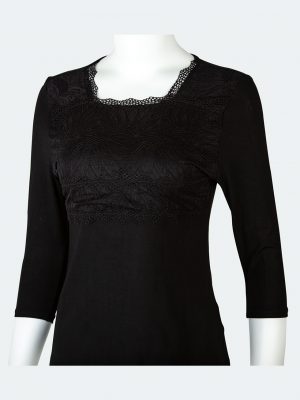 Shrit with Wide Strip of Lace