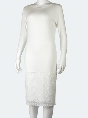 Lace Hemmed Knee-Length Under Dress