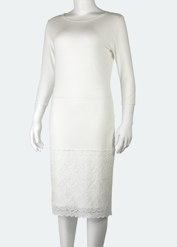 Lace Hemmed Knee-Length Under Dress