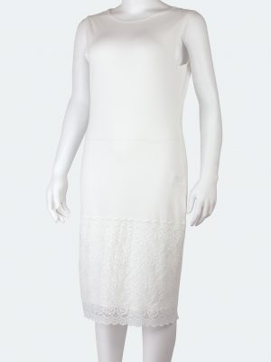 LACE HEMMED KNEE UNDER-DRESS