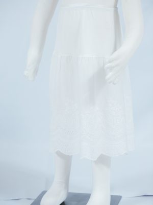 Knee Length Skirt Extender with Eyelet Lace grils