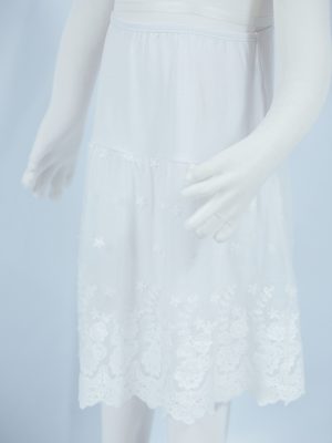 Knee Length Skirt Extender with Ruched Chiffon Lace girls