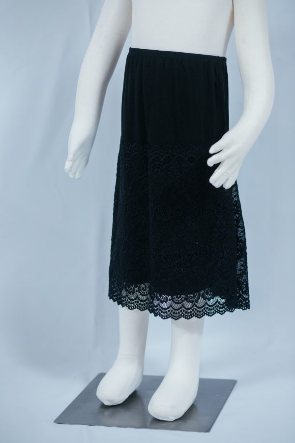 Knee- Length Lace Hem Skirt Extender Gril