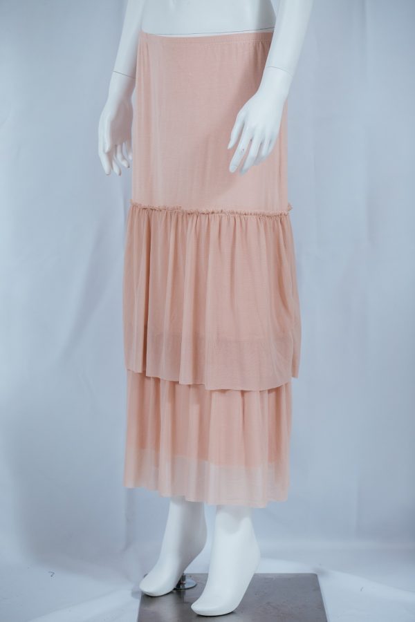 MAXI LENGTH SKIRT EXTENDER WITH CHIFFON BOTTOM