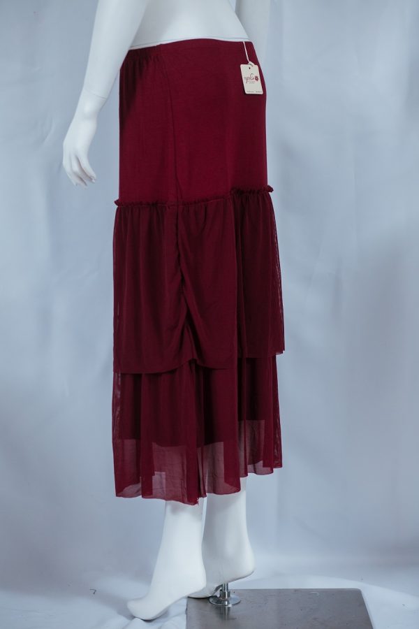 MAXI LENGTH SKIRT EXTENDER WITH CHIFFON BOTTOM - Image 3