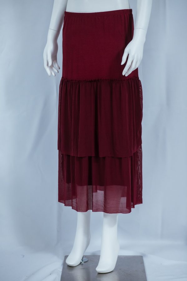 Midi Length Skirt Extender with Chiffon Bottom - Image 2